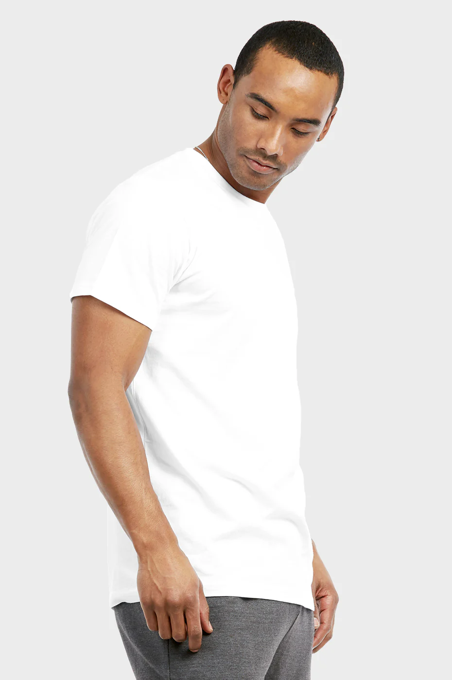 KNOCKER MEN'S CREW NECK T-SHIRT (TR700_WHITE)