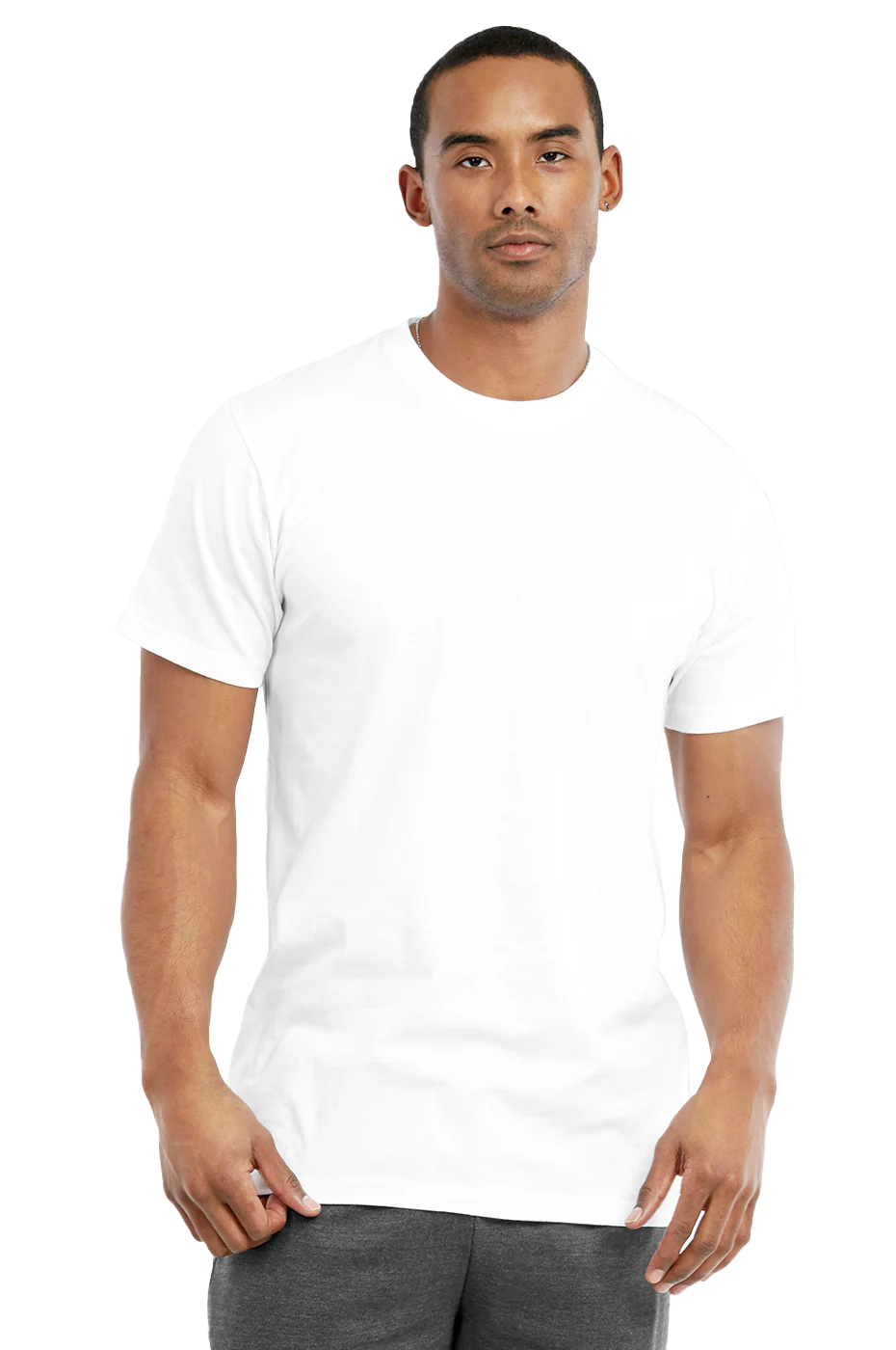 KNOCKER MEN'S CREW NECK T-SHIRT (TR700_WHITE)